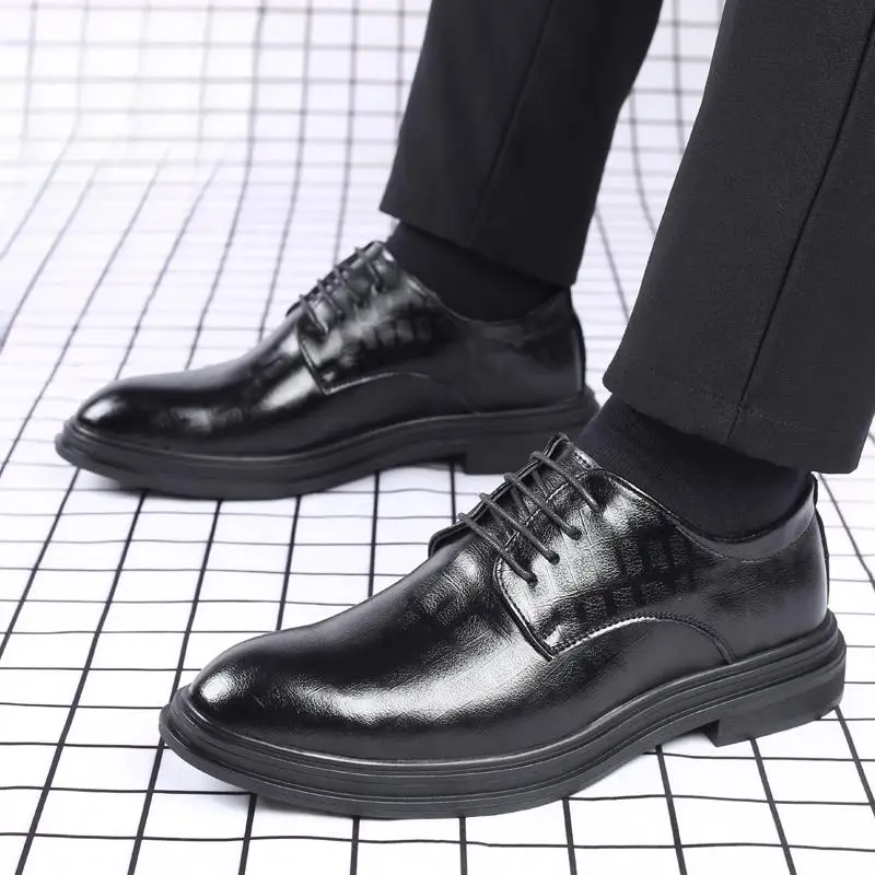 

Men'S Leather Shoes School Business Shoes Men'S Formal Shoes JZ-1996