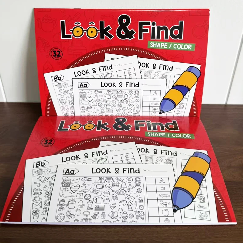 Children/adults Drawing Toy Book, Search for Hidden Items Fun Search Game, A-Z Letter Search, Coloring Activity Book