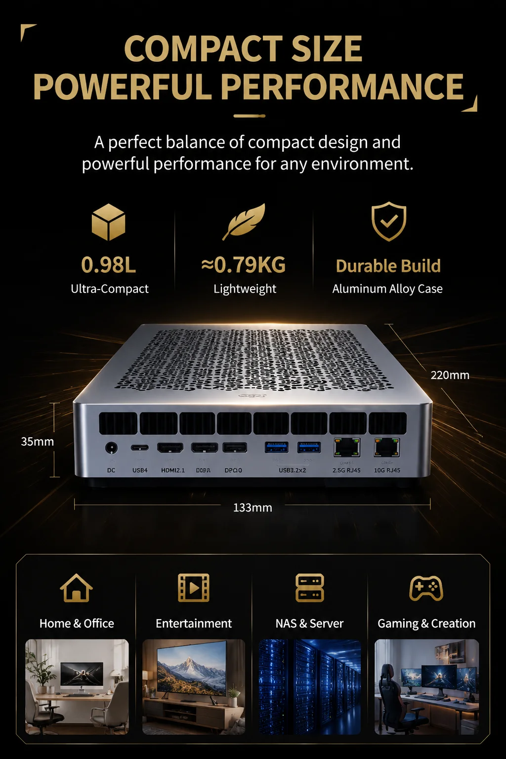 SZBOX FEVM FAEX1 AMD Ryzen AI MAX+ 395 AI Mini PC Windows 11 LPDDR5 128GB 2TB SSD WiFi7 BT5.4 Dual USB4 Oculink High Performance