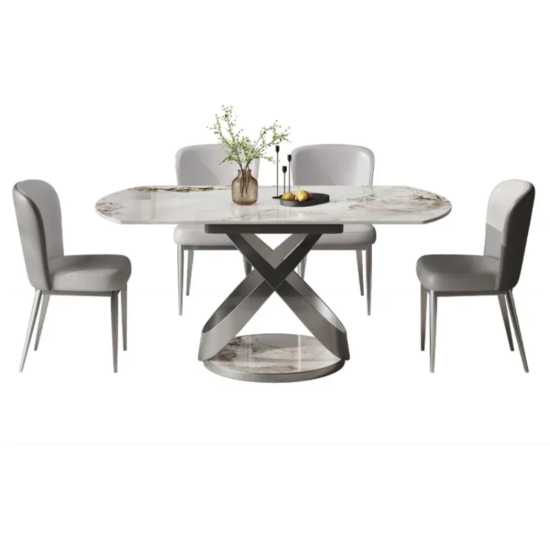 Mesa giratoria de mármol, mueble redondo extensible para cocina, artesanía para el hogar, estudio, Mini desayuno plegable pequeño, sala de estar