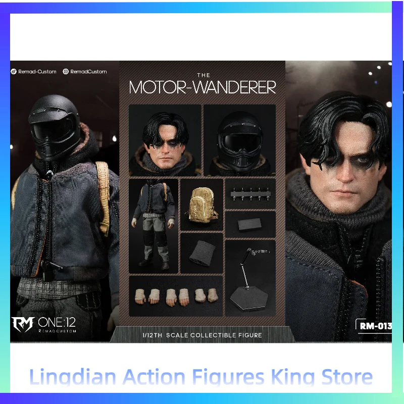 

In Stock REMAD CUSTOM Motorcycle Wanderer 6-inch 1/12 Scale Pattinson Batman Cloth Body Action Figure Toy Collection Gift