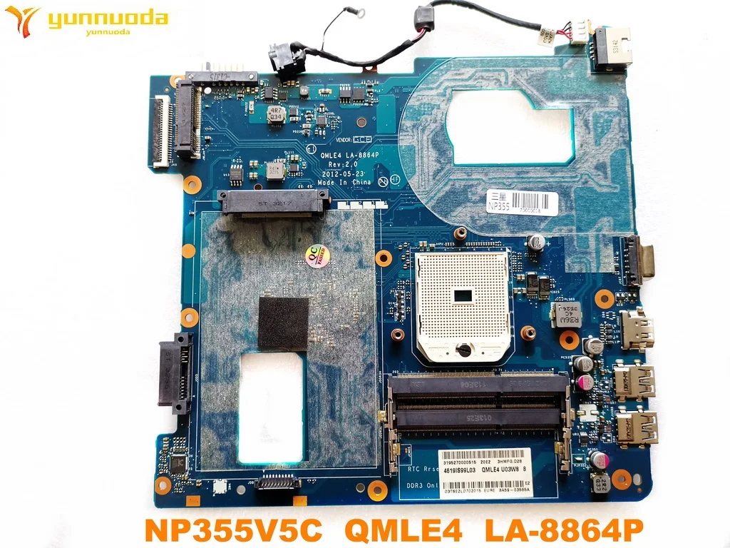 Original for Samsung NP355V5C laptop motherboard  NP355V5C QMLE4  LA-8864P  tested good free shipping