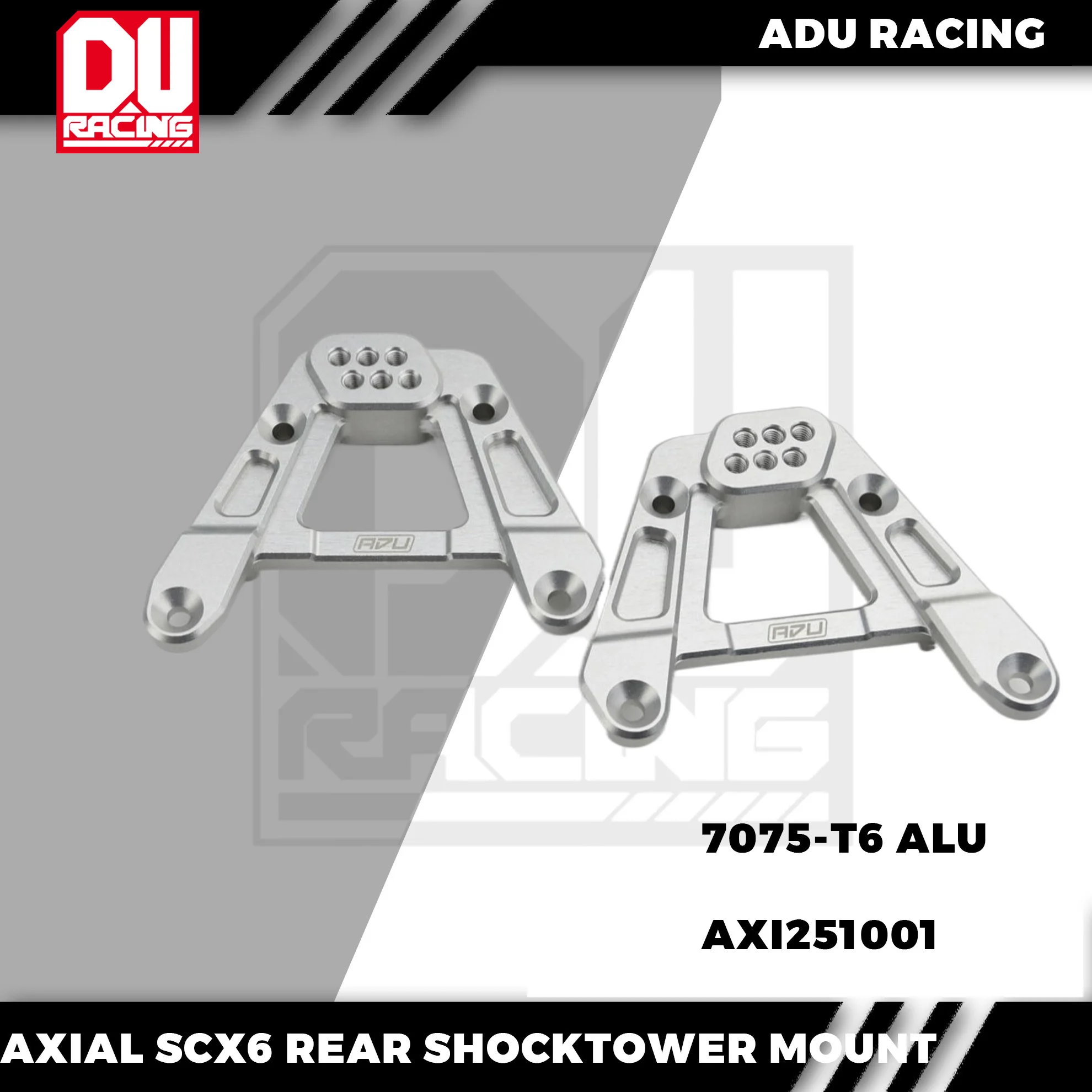 

ADU RACING 7075-T6 Алюминиевый задний амортизирующий башенный кронштейн для AXIAL SCX6 AXI251001