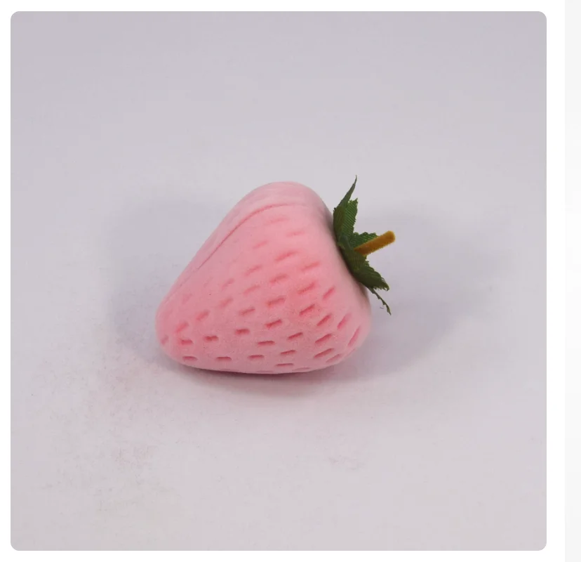 10pcs/lot creative style ring stud earring necklace jewelry storage box mini strawberry shape jewelry box
