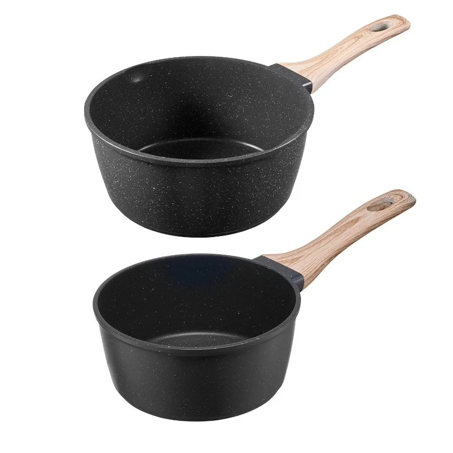 

Набор кастрюль 1,5 QT 2,5 QT Кастрюля с антипригарным покрытием и стеклянными крышками Многофункциональные кастрюли для приготовления соуса со съемными ручками Кастрюля для соуса