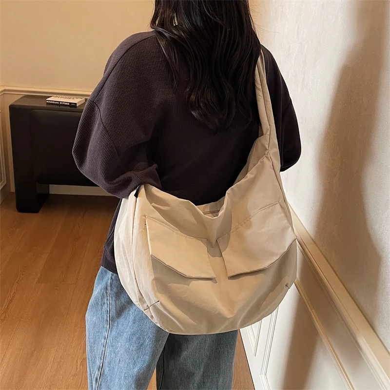 

Модная большая холщовая сумка, женская повседневная сумка через плечо, дорожный рюкзак в корейском стиле для женщин