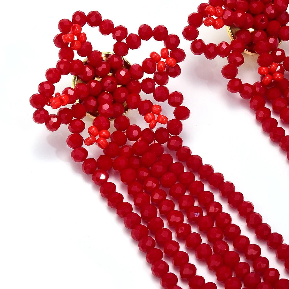 Bohemia Handmade Beads Dangle Earring Women's Ethnic Vintage Statement Acrylic Drop Earrings Jewelry Wholesale Brincos image 3