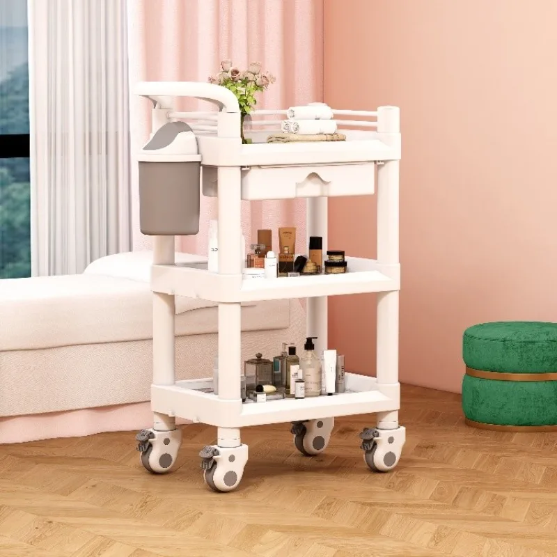 Transport Trolley Cart Serving Cart with Wheels Tool Trolly Cosmetic Salon Furniture Beauty Salon Organizers Carrello Trolleys