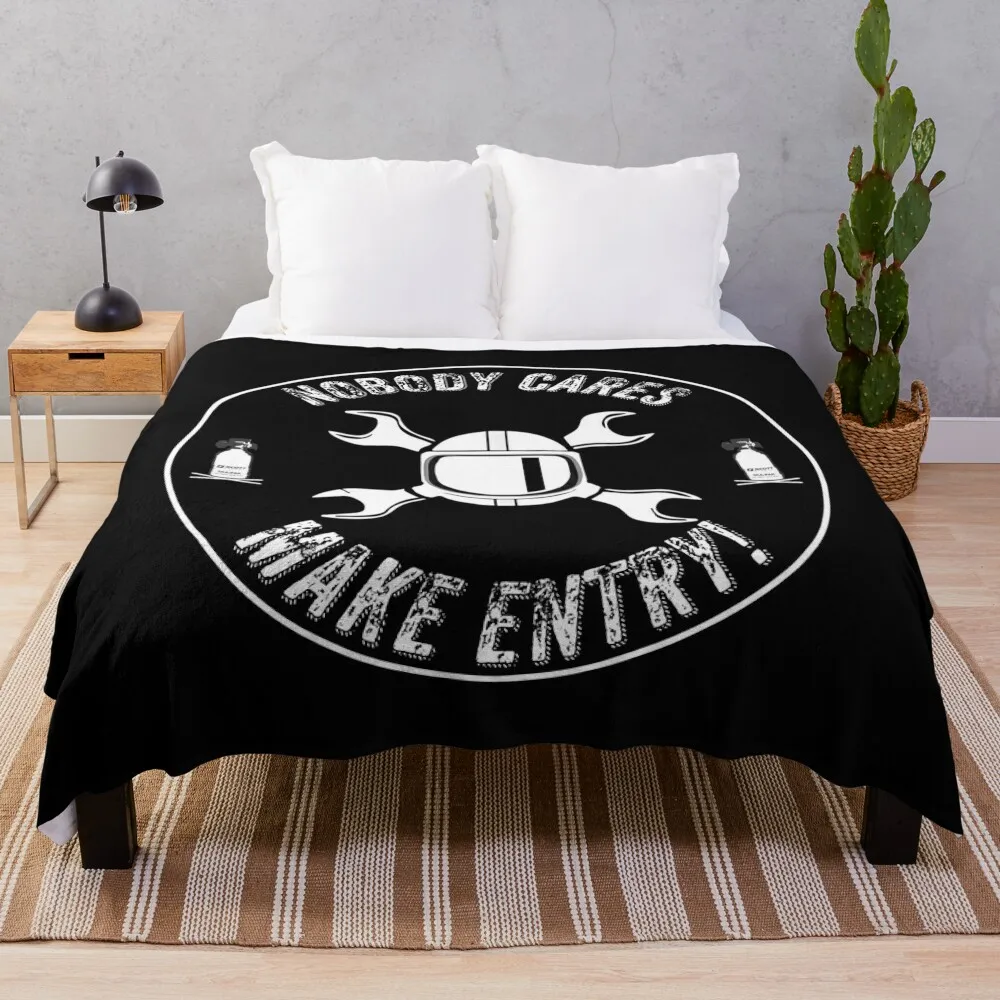 

Nobody Cares Make Entry! Throw Blanket Thermal funny gift Blankets
