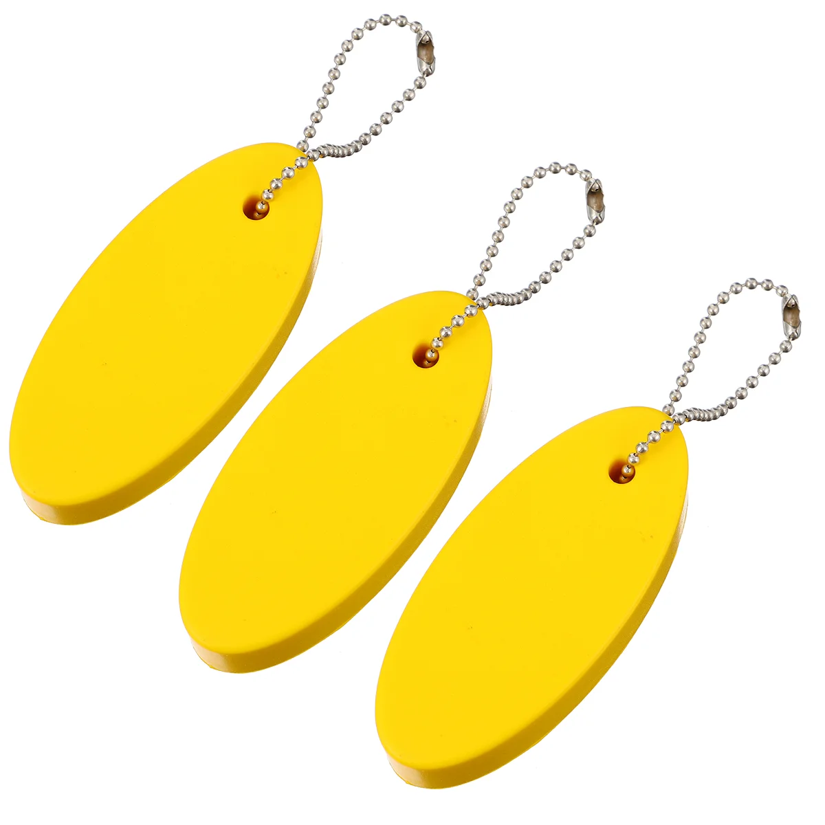 3 Pcs Key Chain Keychains Buoy Blank Floating Yacht Sailing Ring Oval Light Sailboat