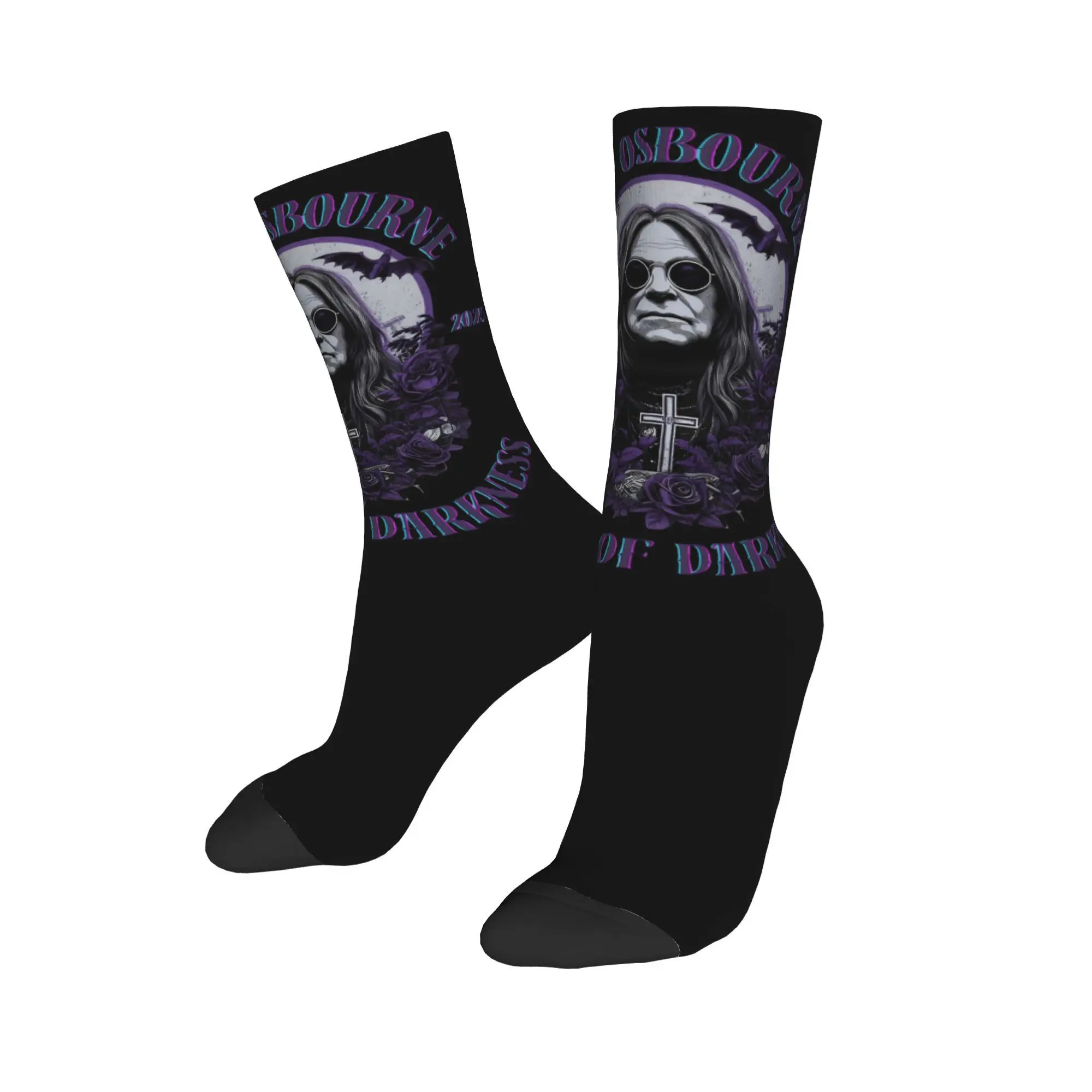 Ozzy Osbourne Rip 1948-2025 Design Socks Outfits for Sports Wear Breathable Black Sabbaths Rock Band Print Socks