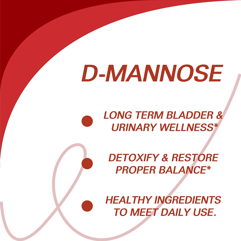 D-Mannose Capsules - with Cranberry - UTI Support & Cleanse, Bladder Health, Extra Strength Natural Urinary Health Support