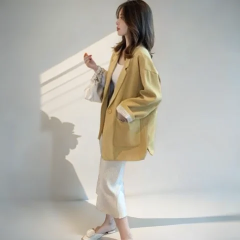 

Женский зимний укороченный блейзер из мохера с высоким воротником, ребристой отделкой и пуговицами, теплый, уютный, плотный, дышащий, повседневный