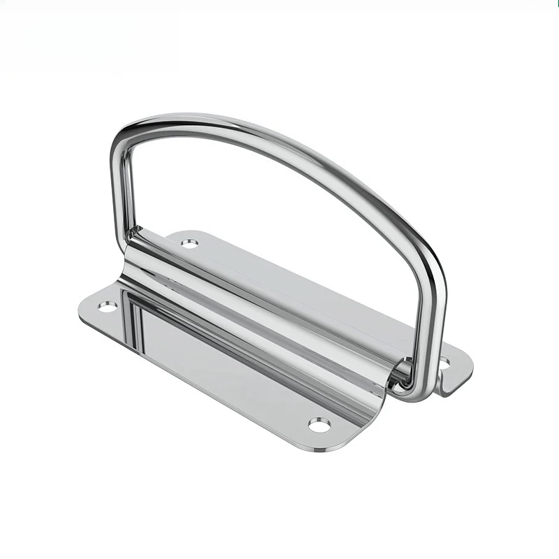 304 Stainless Steel Tatami Cabinet Door Movable Pull Handle Visible Mount Handle For Aviation Case Mechanical Equipment