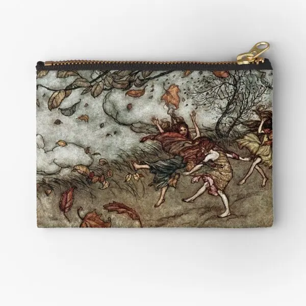 Autumn Fairies By Arthur Rackham  Zipper Pouches Pocket Panties Coin Cosmetic Money Women Small Underwear Pure Bag Men Packaging