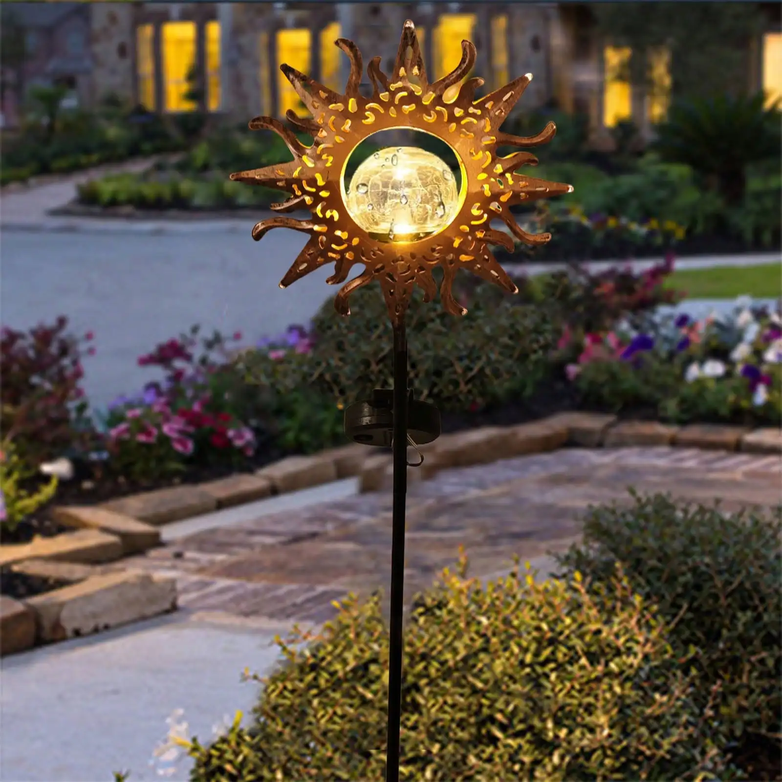 1 Stück solarbetriebene Gartendekor-Landschaftsleuchte, Solarleuchte für den Außenbereich für Wege, Rasen, Hof, Camping, Außenbeleuchtung