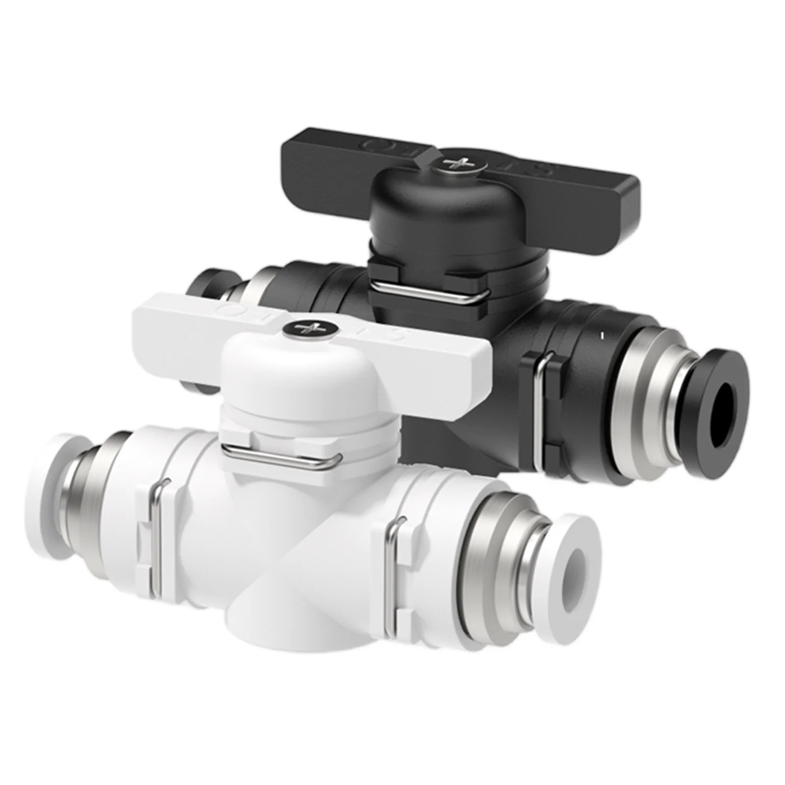 BUC 4mm 6mm 8mm 10mm 12mm 14mm 16mm Pneumatico Push In Connettore Comune Rapido Valvola A Mano Per Girare Interruttore Limitatore Manuale di Corrente