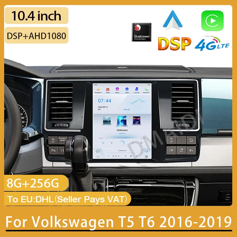 

Tesla Multimedia Stereo For Volkswagen T5 T6 2016-2019 CarPlay Auto Navigation Audio Video Player IPS DSP 4G Qualcomm Android 11