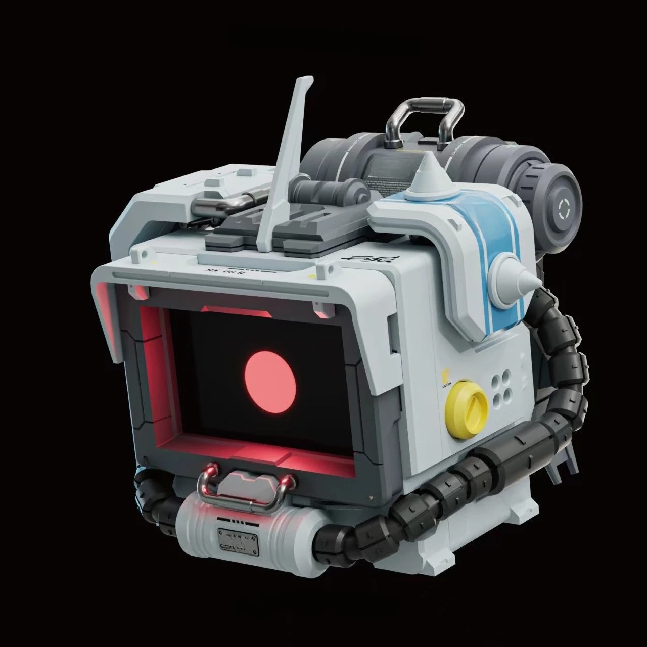 Mecha-themed custom display, 2K high-resolution screen, light-curing printing + manual spraying, desktop sci-fi ornament