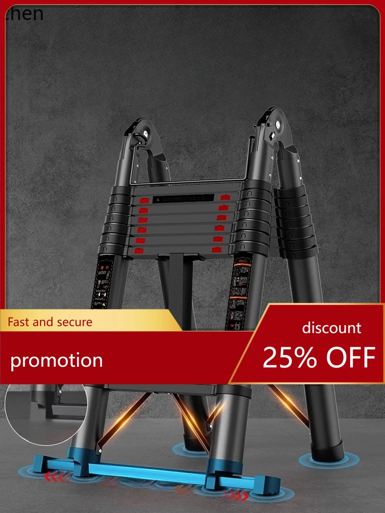 CZ Telescopic Ladder Thickened Multi-Functional Folding Ladder Portable Aluminum Alloy Ladder