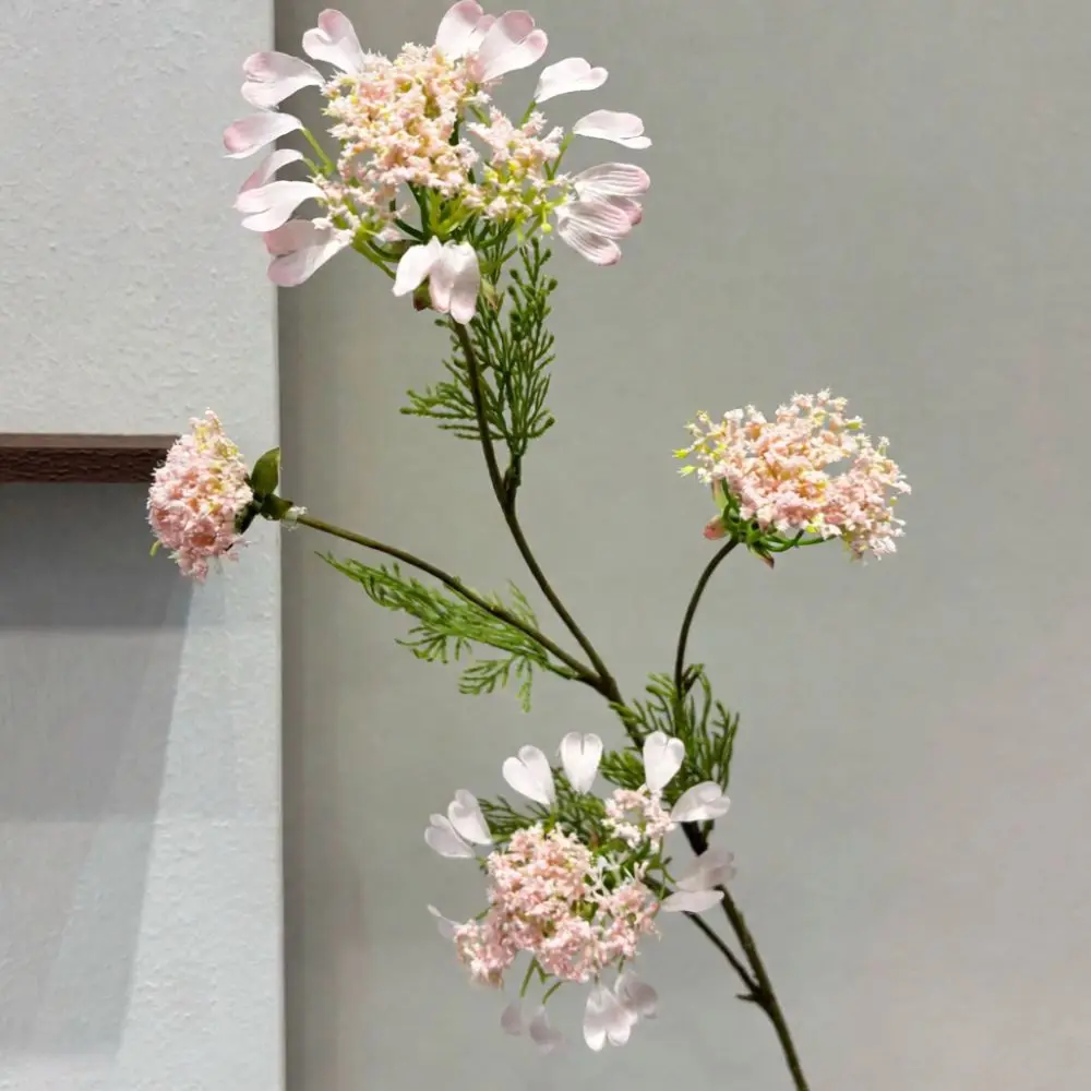 Artificial Lace Dandelion Bunch Silk Flower Wedding Floral Decoration Realistic Plant Prop For Home Interior Art