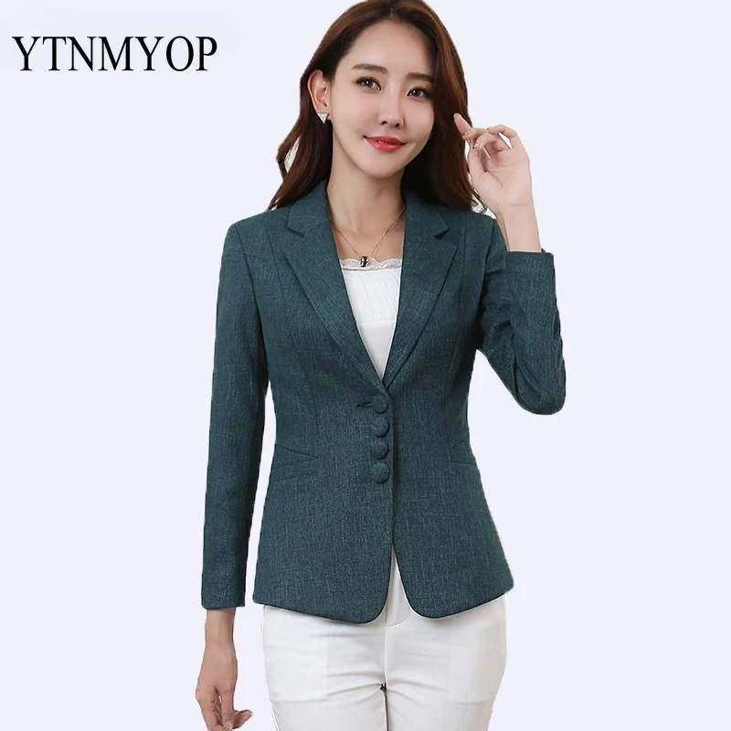 

New Office Lady Work Blazer Blazer For Women 5XL Elegant Business Lady Jacket Female Solid Casual Suit Coat