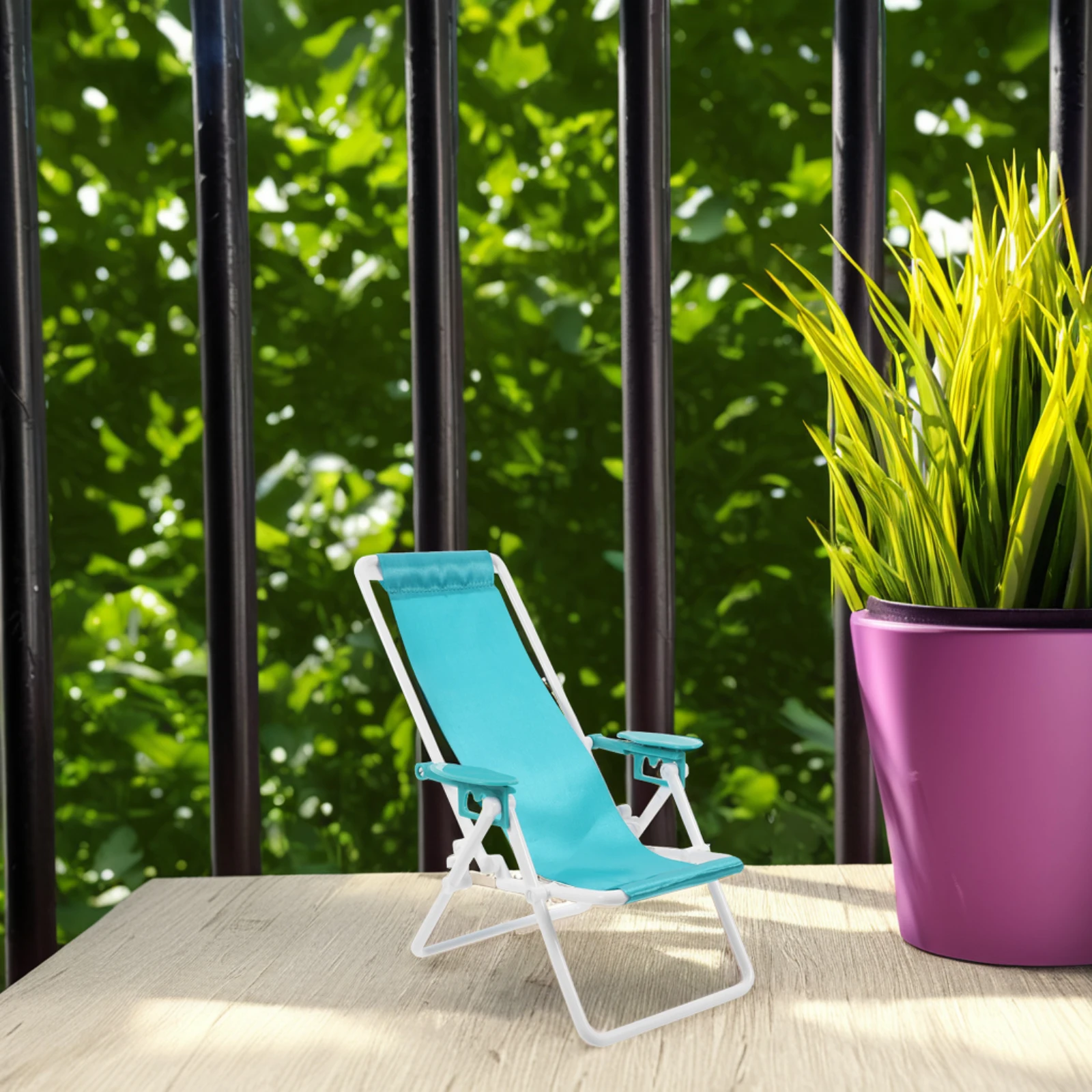 

1pc Miniature Foldable Beach Chair Plastic Dollhouse Lounge Chairs For Kids Portable Camping Accessories Outdoor Picnic Decor