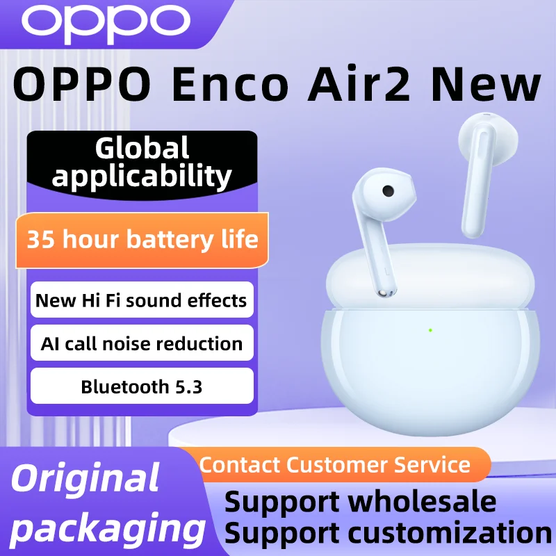 OPPO ENCO Air 2 New Audio Edition Earphones Wireless Bluetooth Earphones Air 2 Call Noise Reduction In Ear Long Standby