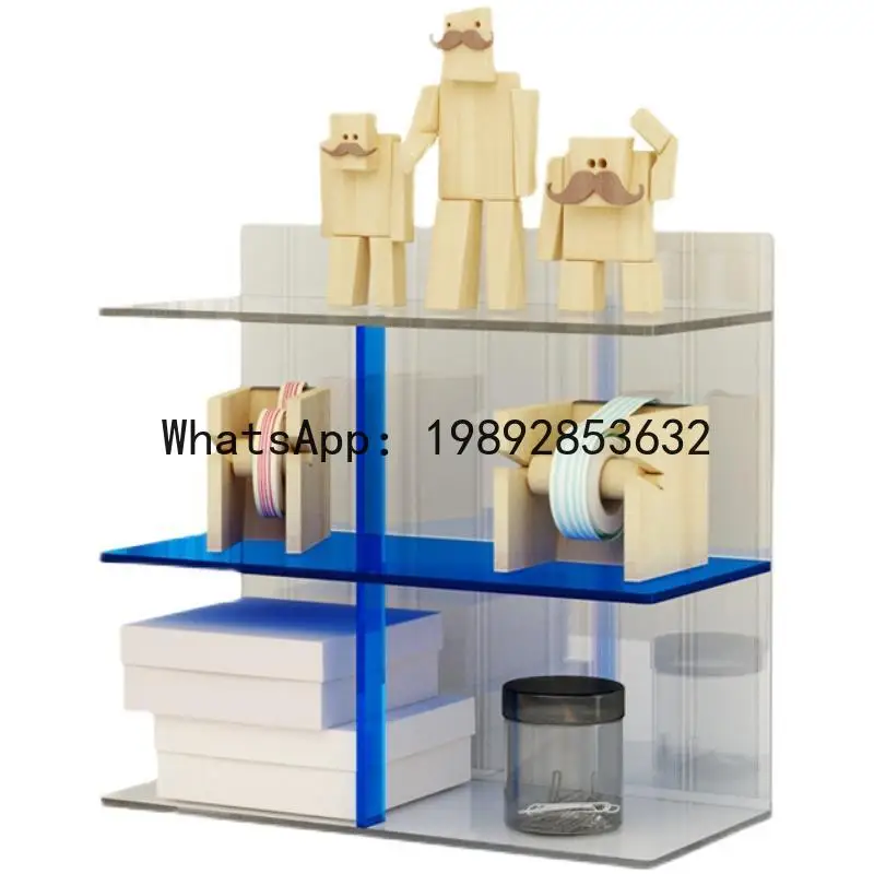 

P4-3 ins Kids Desktop Bookshelf Office Desk Storage Multi-Layer Shelf