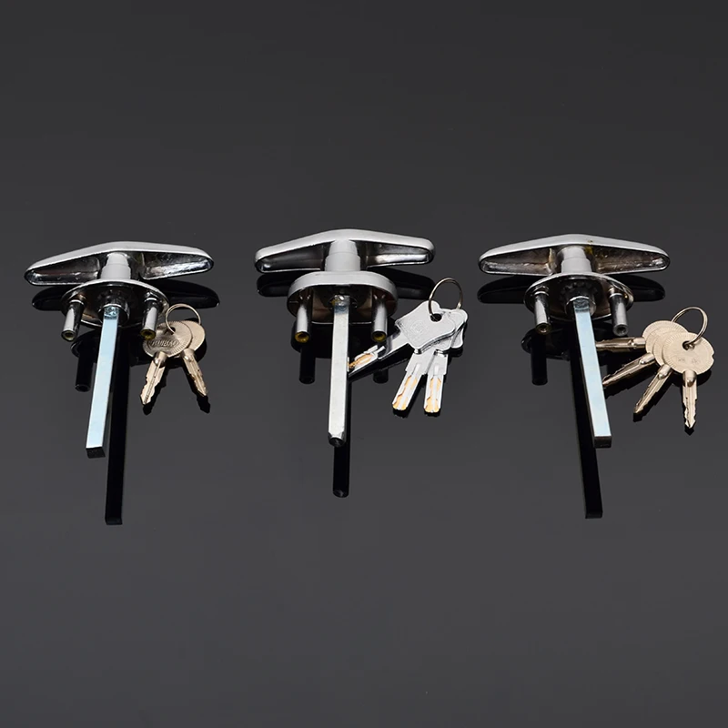 Garage Door Opener T Lock Handle with 2/3/4 keys Secure For Caravans & Trailers