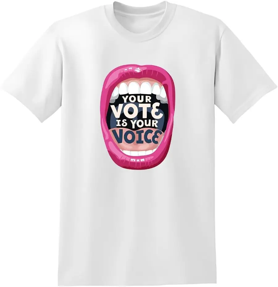 Your Vote Your Voice Politics 2024 Election Campaign T-Shirt - Patriotic Red, White & Blue Graphic Tee for Men and Women