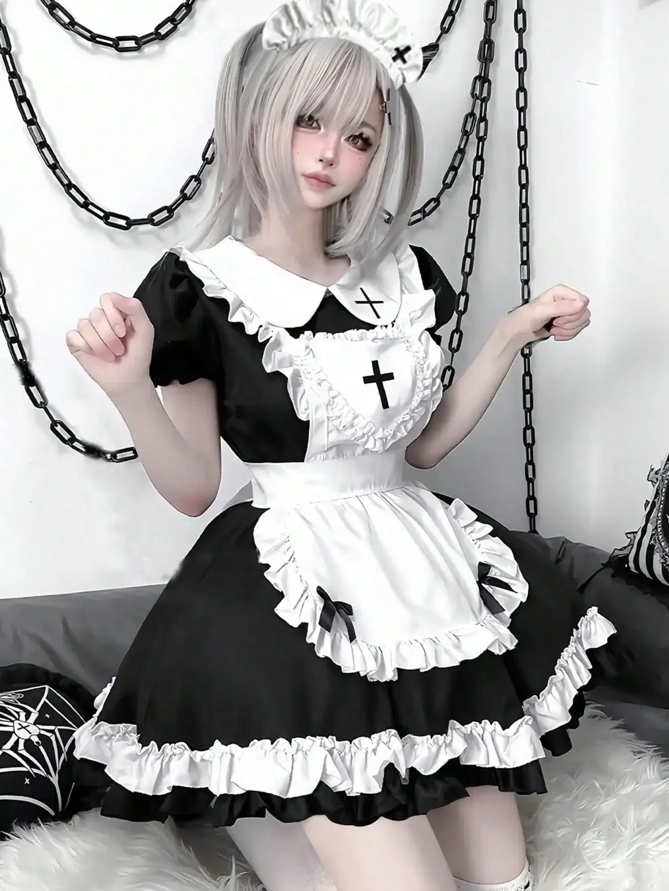 

Sexy Lingerie Set, Sexy, 2D Animated Character Maid Outfit, Lolita Cute Maid Outfit, Halloween Themed Party Set, Sexy Sleepwear,
