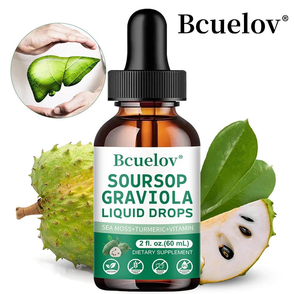 

Soursop Graviola Liquid Drops, Support for Immune, Antioxidant, Mood, High Absorption, Vegan, Dietary Supplement, Gluten-Free