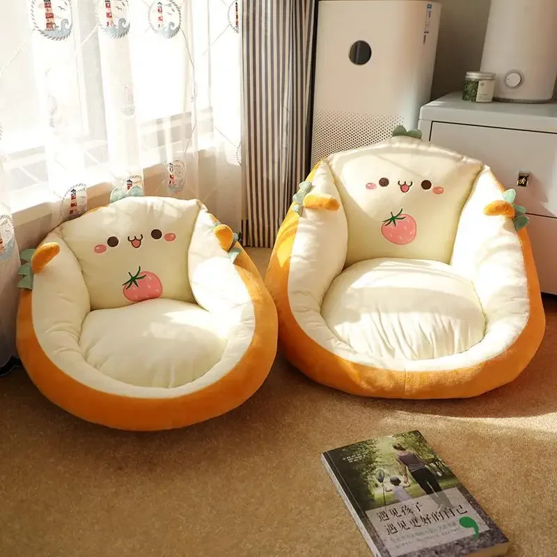 Large Size Winter Warm Pad Soft Non-Slip Chair Pad Japanese Cute Cushion Home Balcony Floor Seat Cushion for Reading Watching TV