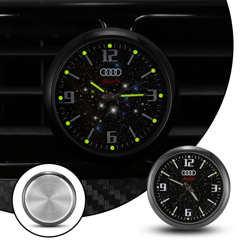 Fashion Car Starry Night-light Clock For Audi Sline A6 C5 C6 C7 C8 A4 B5 B6 B7 B8 B9 S3 S4 S5 Q3 8U Q5 8R Interior Accessories