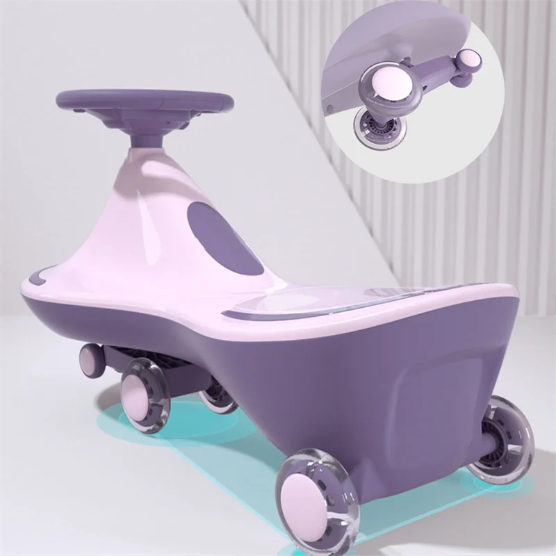 Children Twist Car Installation-free Anti-rollover Safe Silent Sliding Car Toy Indoor Outdoor Baby Universal Wheel Toy Walker