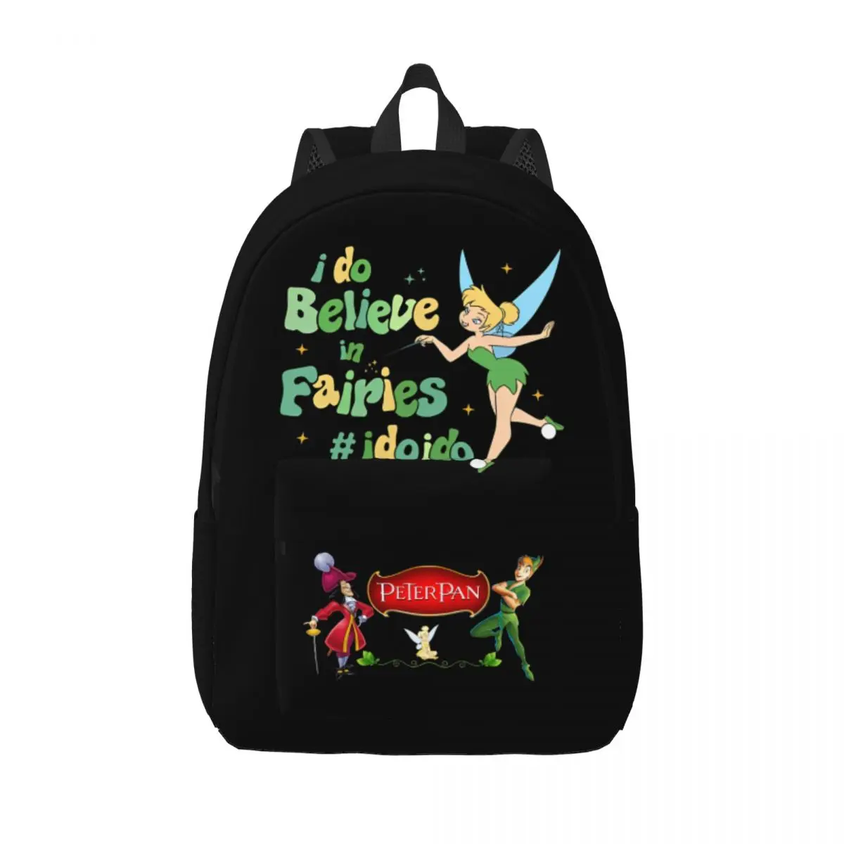 

Fashion Peter Pan Tinkerbell Backpack Sports High School Hiking Travel Daypack for Men Women Laptop Computer Shoulder Bag