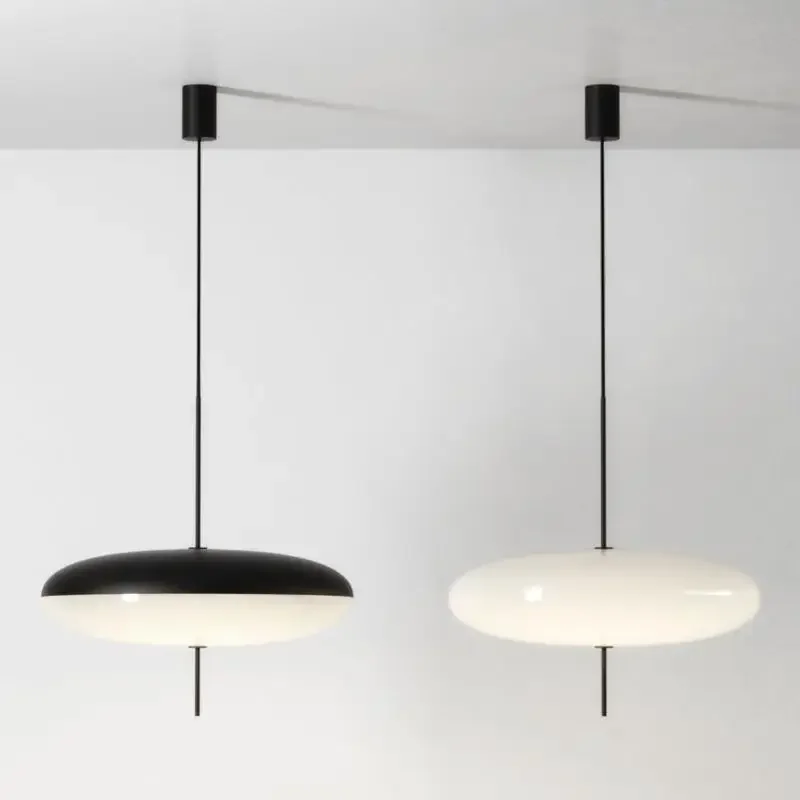 

Modern Flying Saucer Pendant Light 30/50cm Black White Hanging Lamp Restaurant Study Living Room Bedroom Bar Room Decor Fixtures