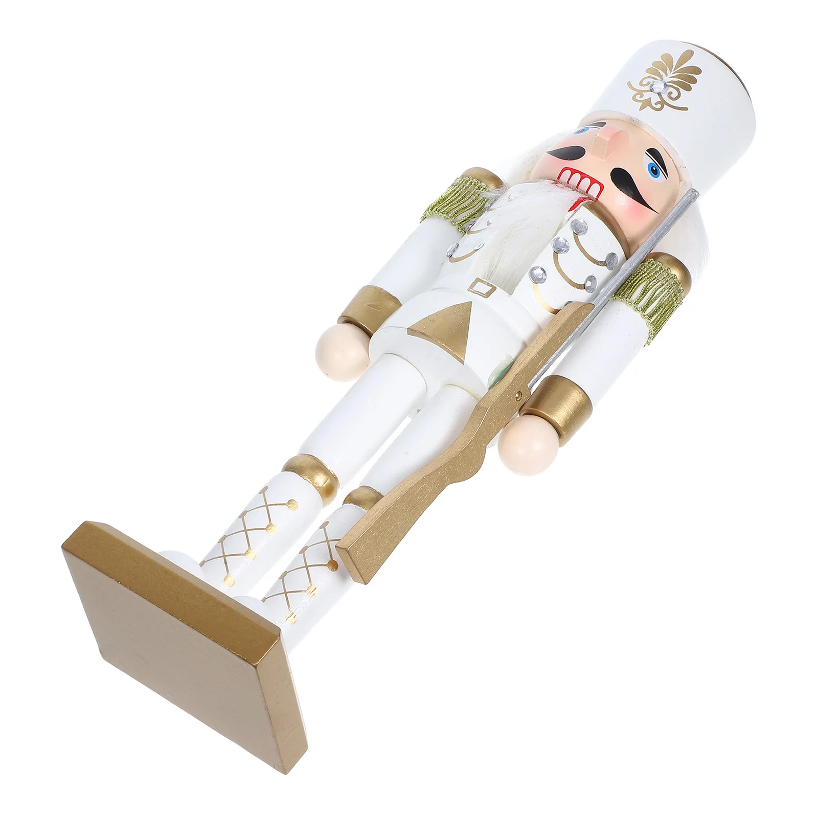 

Desktop Christmas Nutcracker Decor Handcrafted Wood Soldier Figure for Holiday Party Home Office Mantel Shelf Xmas Decorations