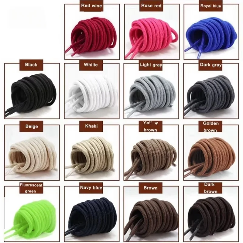 1 Paar klassische, solide, runde Schnürsenkel, langlebige Polyester-Schnürsenkel, Stiefelschnürsenkel, Sneaker-Schnürsenkel, 21 Farben, 70 cm, 90 cm, 120 cm, 150 cm