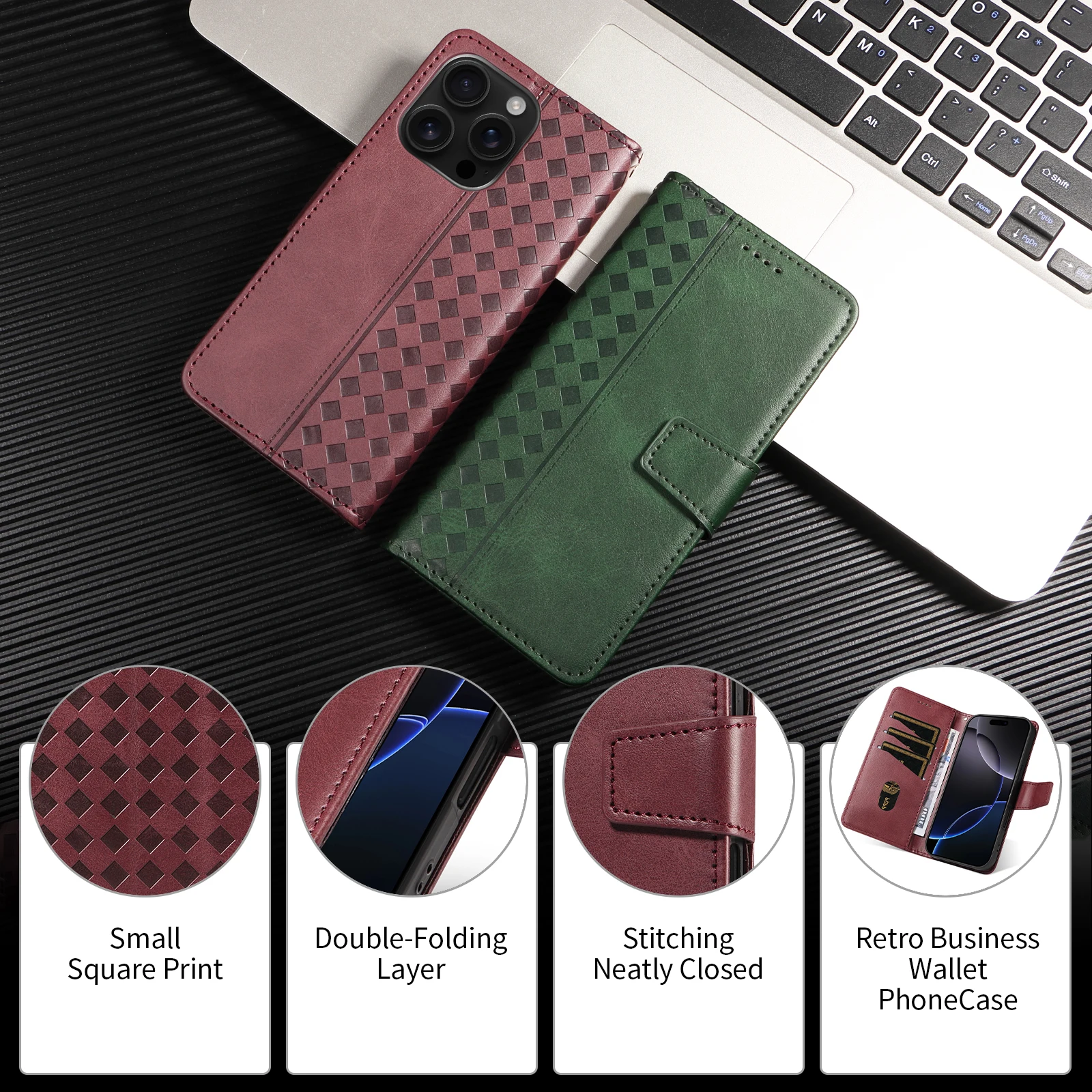 

Luxury Wallet Case For iPhone 17 16 15 14 13 Pro Max 12 11 XS XR 7 8 SE2 Magnetic Flip PU Leather Card Stand Cover Protect Skin