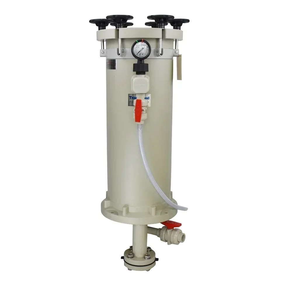Chemical filtration system with cylindrical shell 20 