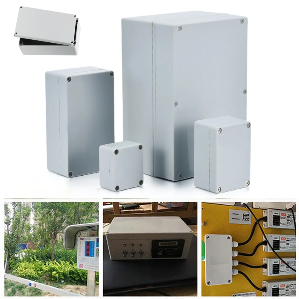 Junction Box Waterproof Dustproof UV Exposure Plastic ABS Junction Box Screw Cable Outdoor Electrical Housing Protection Box