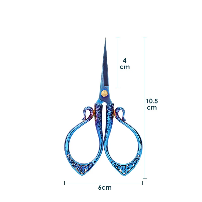 Nożyczki ze stali nierdzewnej w stylu Vintage nożyczki do haftu do cięcia tkaniny do szycia krawiecki nożyczek haft krzyżykowy akcesoria do szycia