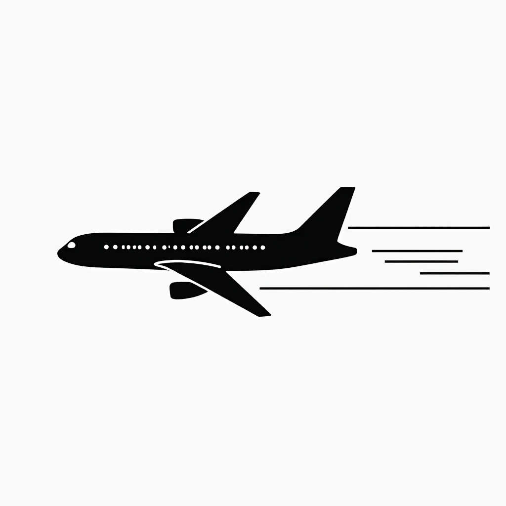 1pc 2D Flat Airplane Vinyl Sticker, Dynamic Flight Silhouette Waterproof Decal for Car Window Motorcycle Helmet Laptop Body