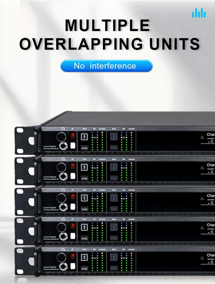 Paulkitson AD4D Digitales drahtloses Mikrofonsystem 1:1 True Diversity Dual-Channel KSM11 KSM9 KSM8 500/600/900 MHz für die Bühne – Detail 6