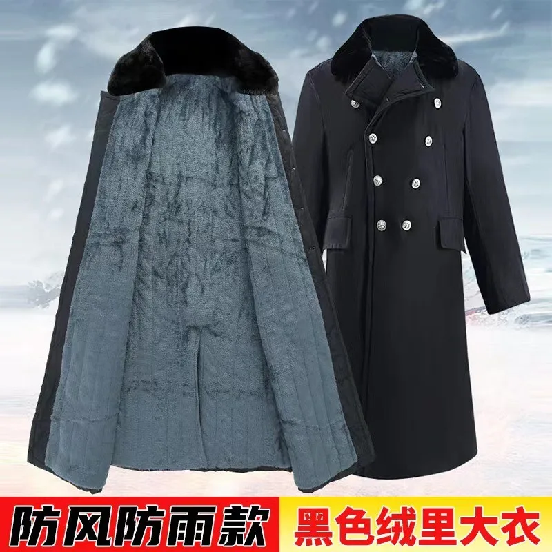 Motorcycle Riding Coat Long Cotton Suits One-piece Windproof Extended Cold-proof Plush Fleece Thickened Green Snowmobile Jackets