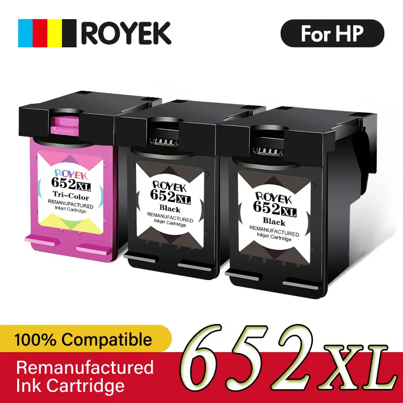 652XL Ink Cartridge Replacement For HP 652 HP652 XL Compatible Deskjet 1115 1118 2135 2136 3635 3636 3835 4535 Printer