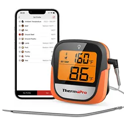 ThermoPro TP901 Aplikacja telefoniczna podłączona Blutooth 135M Bezprzewodowy zasięg Grillowanie mięsa Cyfrowy termometr do piekarnika kuchennego Gotowanie grillu