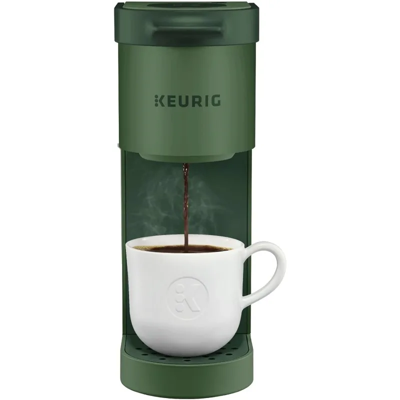 ماكينة صنع القهوة Keurig K-Mini Single Service K-Cup Pod، حجم المشروب من 6 إلى 12 أونصة، مع مساحة تخزين سلكية، مثالية للمساحات الصغيرة، أخضر دائمًا